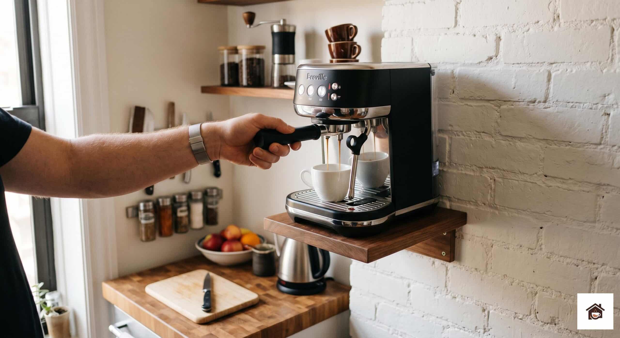best espresso machine tiny kitchen no counter space